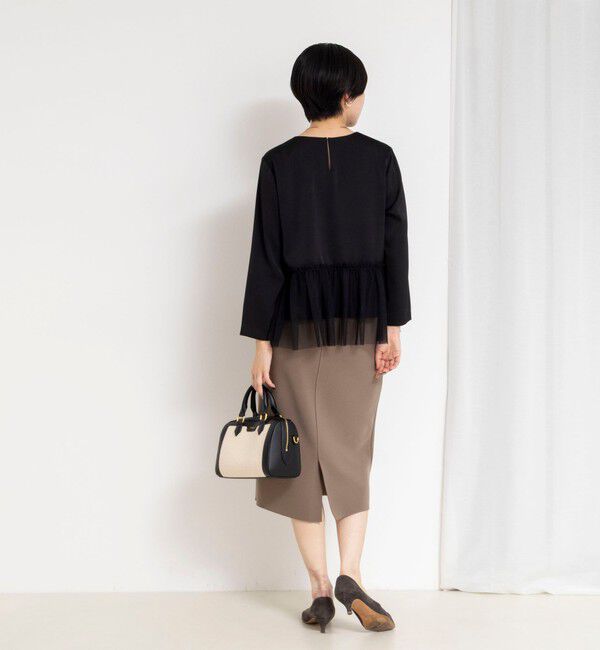 NOLLEY'S「ウォッシャブルオトナサテンペプラムブラウス」|シャツ・ブラウス|