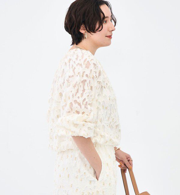 NOLLEY'S「《セットアップ対応》【KIRYU】ウォッシャブルラメジャガードブルゾン」|ブルゾン・スタジャン|