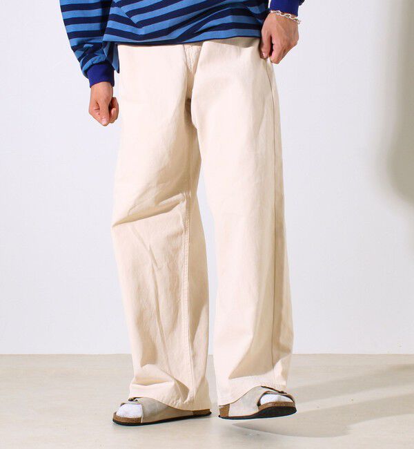 GLOSTER「【ワイド好き必見】ダック地 ワイドシルエットパンツ」|チノ|