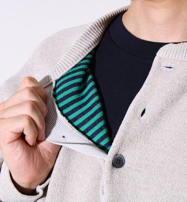 GLOSTER「【昨年人気アイテム再登場！チクチクしないニット】モールバックボーダー ヘンリーネックニット」|ニット・セーター|