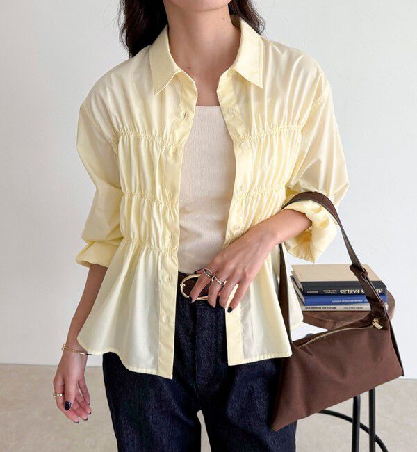 fredy emue「【@sora_522m企画】シャーリングシャツ」|シャツ・ブラウス|