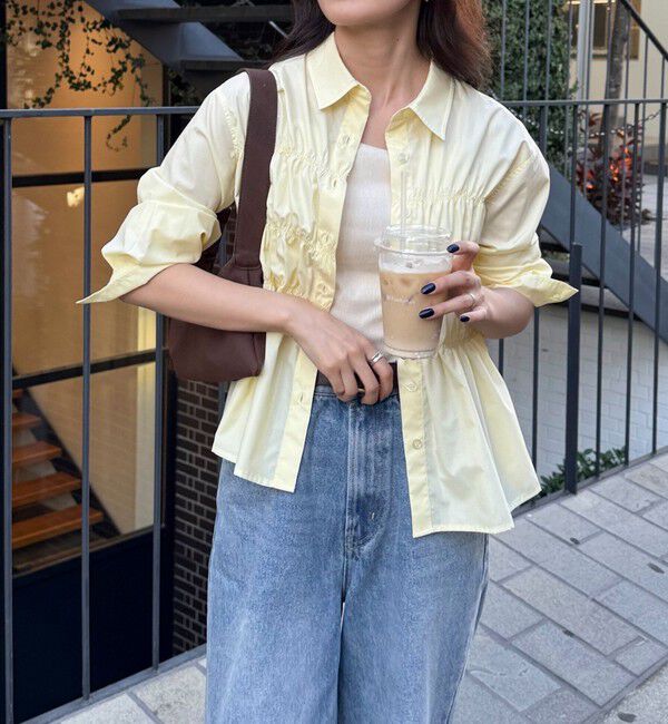 fredy emue「【@sora_522m企画】シャーリングシャツ」|シャツ・ブラウス|