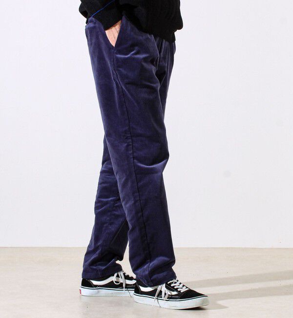 GLOSTER「【あったか快適なのに上品見え】コール裏フリースストレッチイージーパンツ」|チノ|