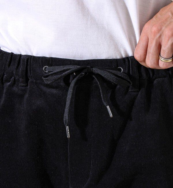 GLOSTER「【あったか快適なのに上品見え】コール裏フリースストレッチイージーパンツ」|チノ|