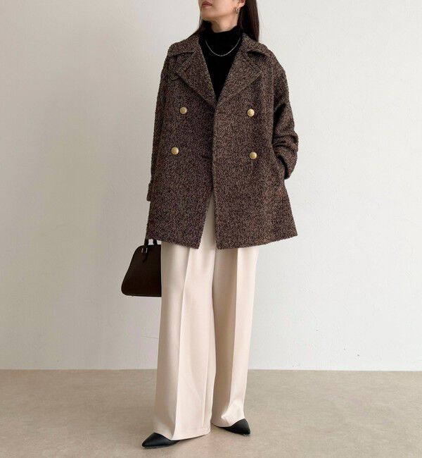 fredy emue「【リバイバル/新色追加】ウール混ミドル丈Pコート」|ピーコート|