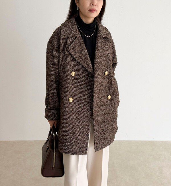 fredy emue「【リバイバル/新色追加】ウール混ミドル丈Pコート」|ピーコート|