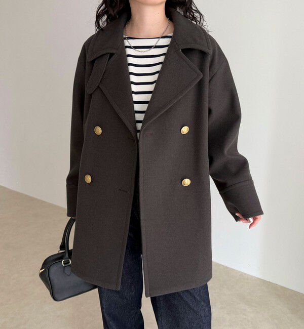 fredy emue「【リバイバル/新色追加】ウール混ミドル丈Pコート」|ピーコート|