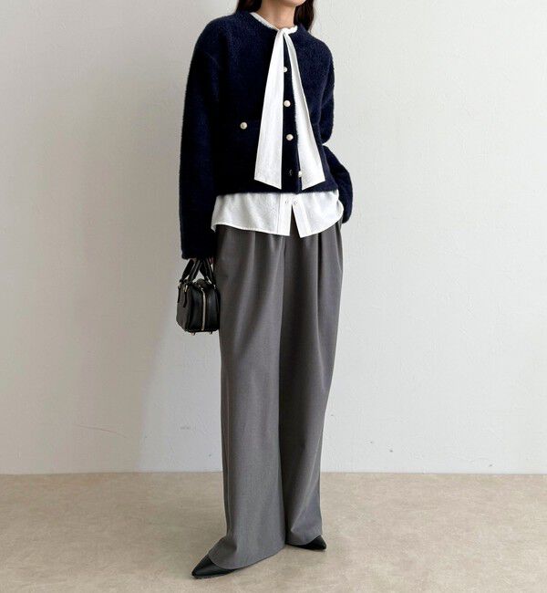 fredy emue「シャギー裏配色ジャケットカーディガン」|カーディガン|