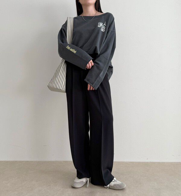 fredy emue「ヴィンテージ加工裏毛オフショルプルオーバー」|Tシャツ・カットソー|