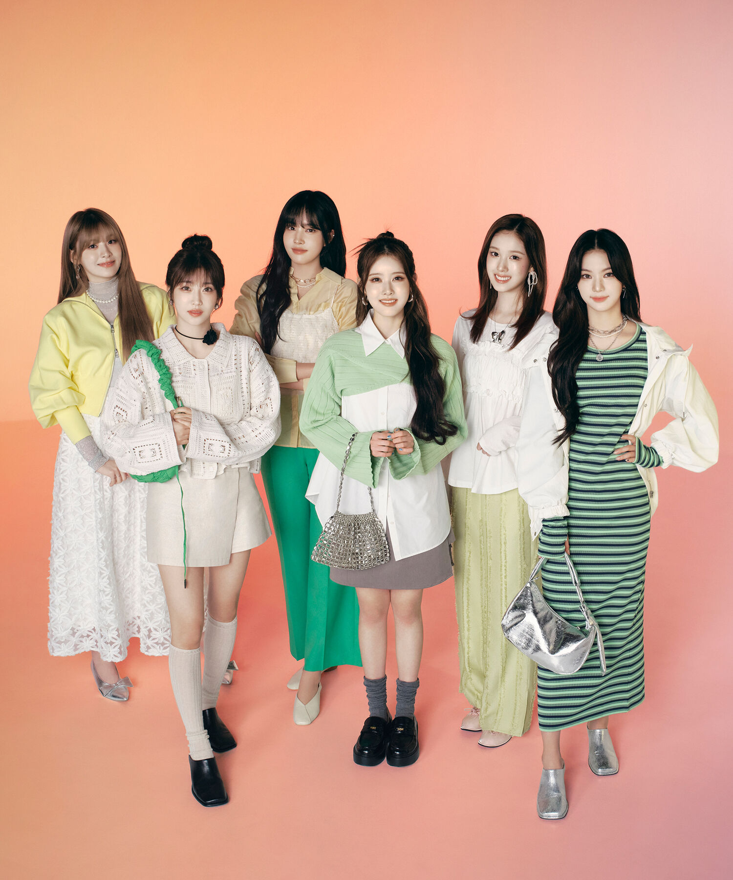 VIS「【STAYC/ISA着用】ジャガードマルチボーダーカットワンピース【洗える】」|ワンピース|