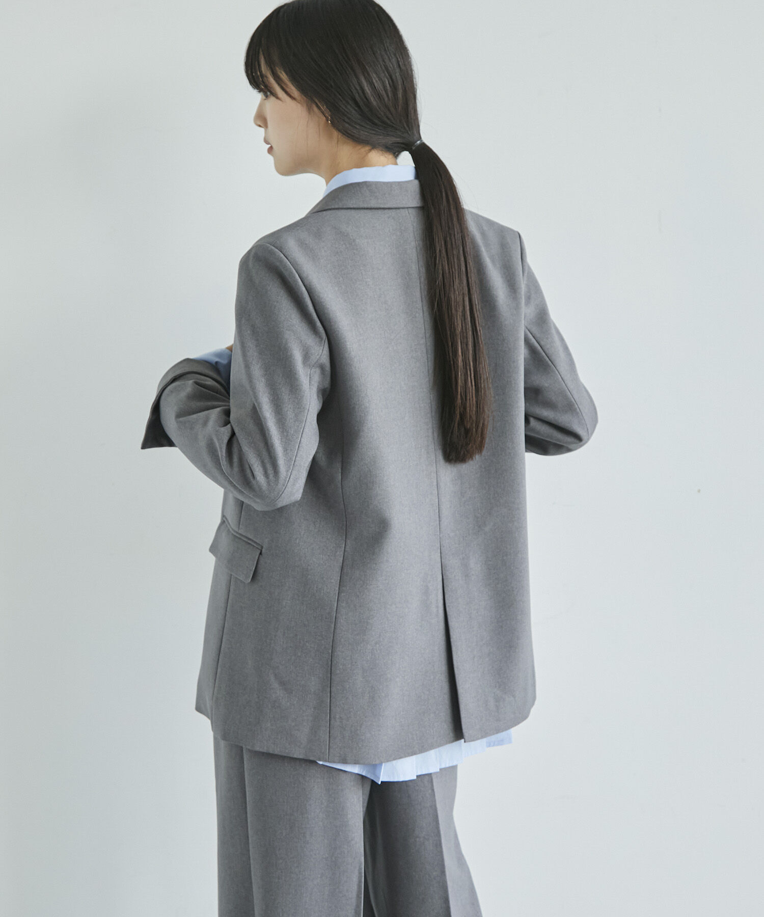 VIS「【美easy】ウーリッシュWブレストテーラードジャケット【洗える】」|テーラードジャケット|