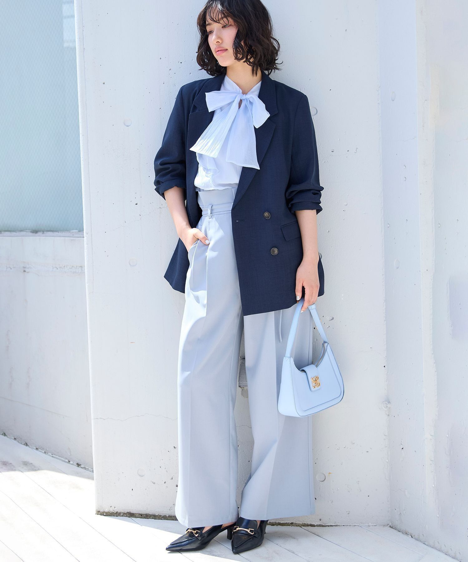 VIS「【美easy】リネンライクリラックスジャケット【接触冷感/洗える】【セットアップ対応】」|テーラードジャケット|