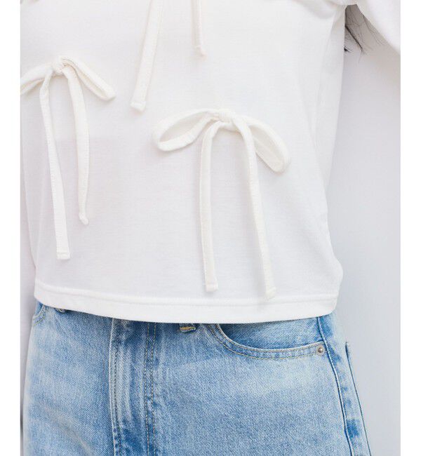 VIS「リボンデザインTシャツ」|Tシャツ・カットソー|