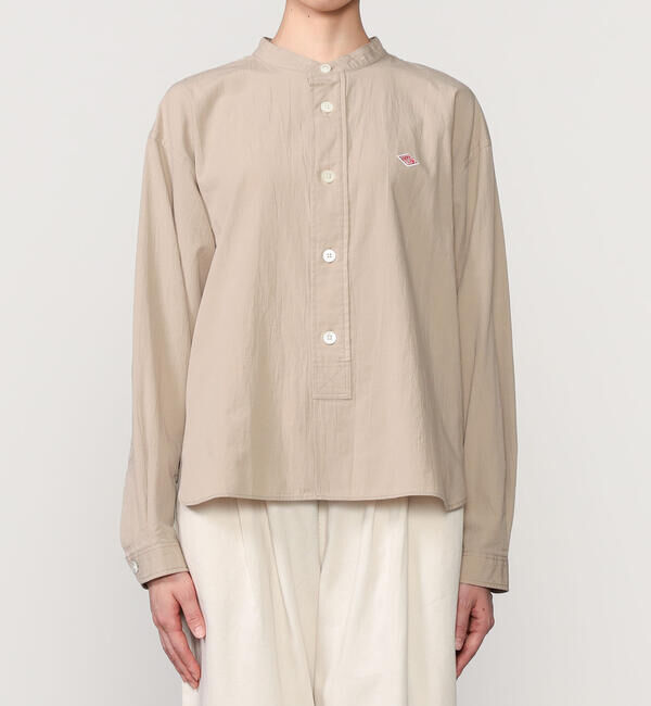 DANTON「DANTON | バンドカラー 長袖シャツ SOLID WOMEN」|シャツ・ブラウス|