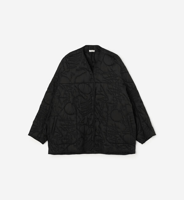  「manipuri | リバーシブル キルティングジャケット WOMEN」|ダウン|BLACK