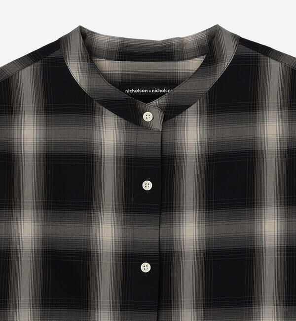  「nicholson & nicholson | ドローストリングブラウス チェック WOMEN」|シャツ・ブラウス|