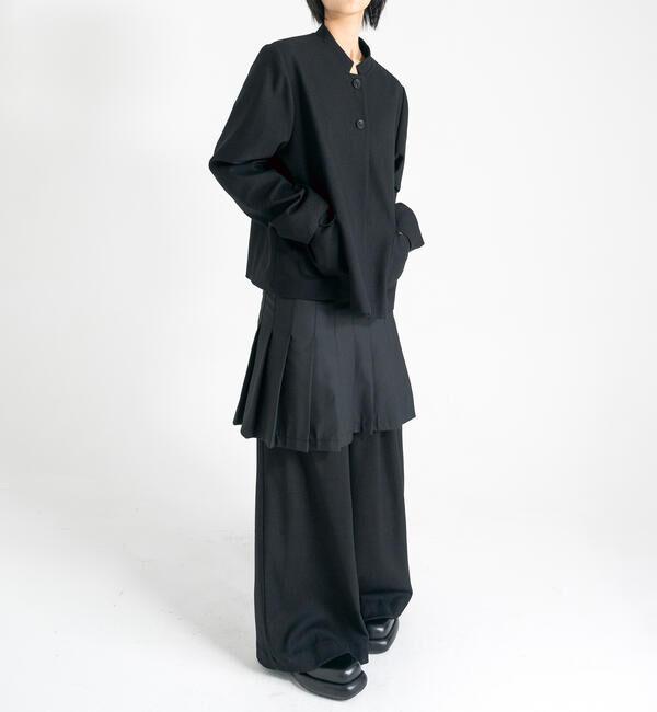  「eunoia | スタンドカラー ショートジャケット WOMEN」|テーラードジャケット|