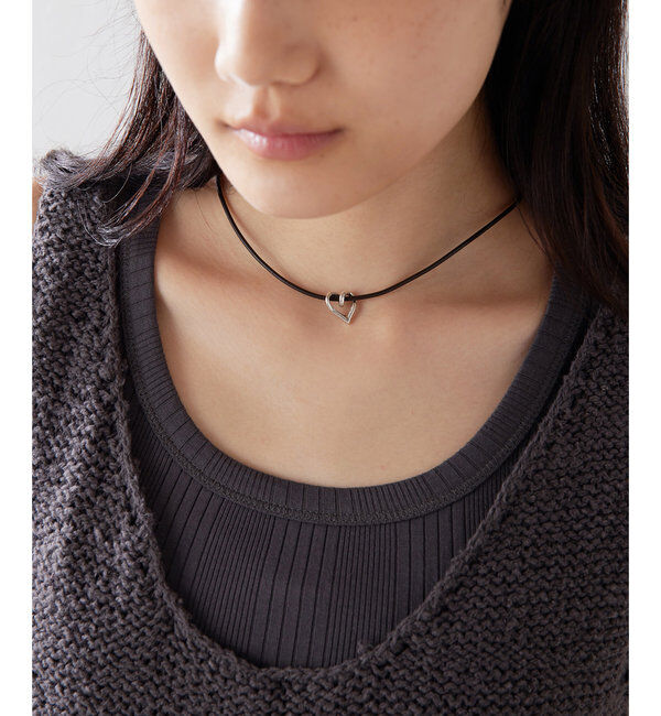  「【CXC】ハートレザーネックレス」|リング|