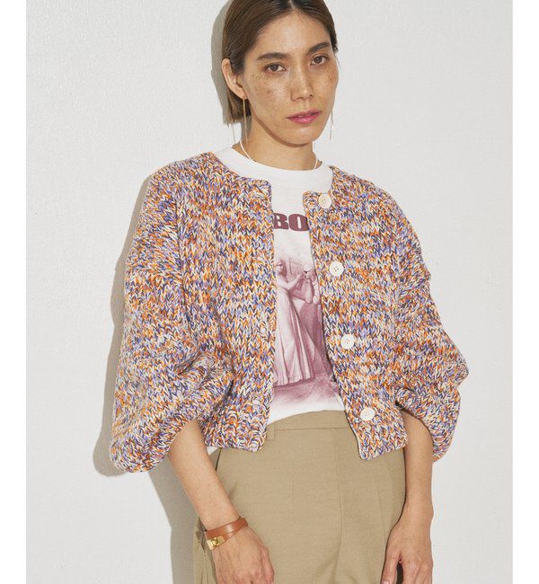 GEMINI「【GEMINI】ローゲージ2way MIXニット」|ニット・セーター|オレンジ