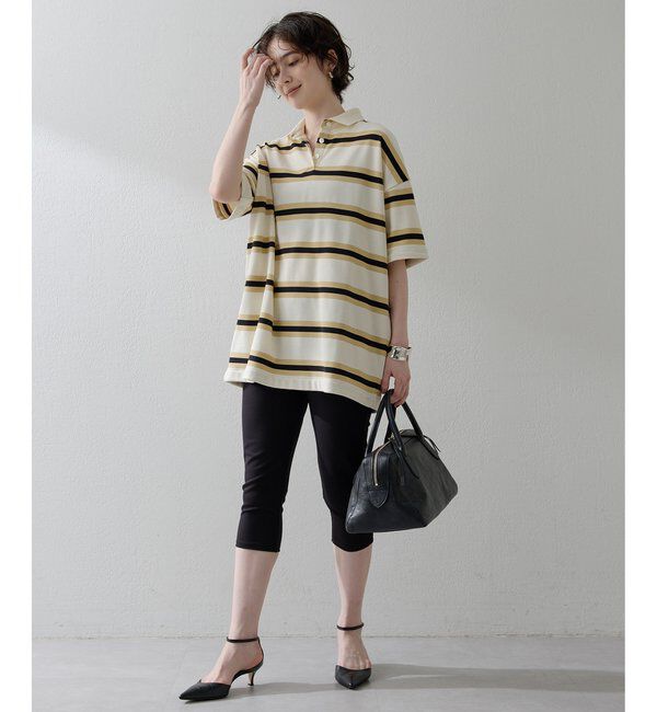 THE PAUSE「【THE PAUSE】ボーダーBIGポロシャツ」|Tシャツ・カットソー|