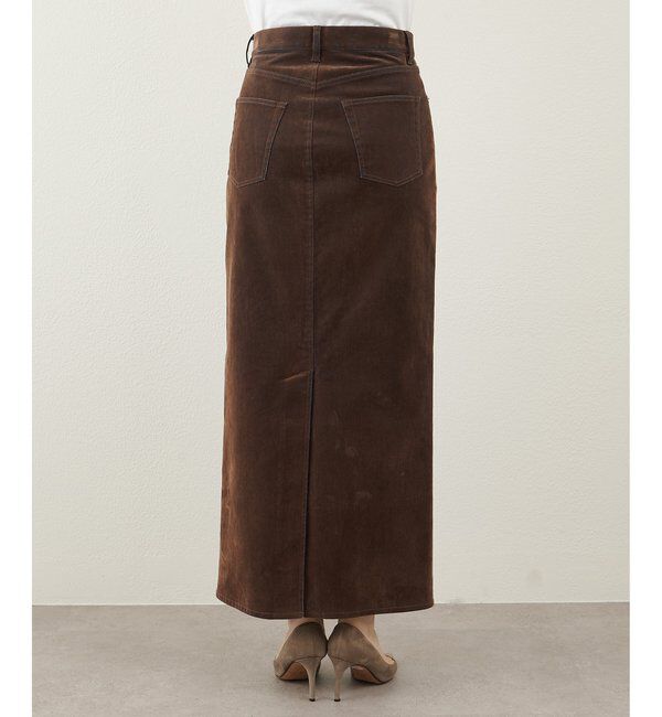  「デニムフロッキースリットスカート」|スカート|