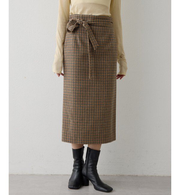  「ウールベルト付スカート」|スカート|