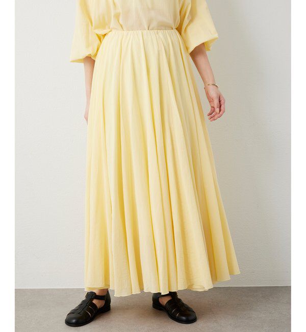  「製品染めカラースカート」|スカート|イエロー