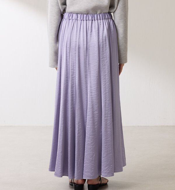  「シルキーサテンフレアスカート」|スカート|
