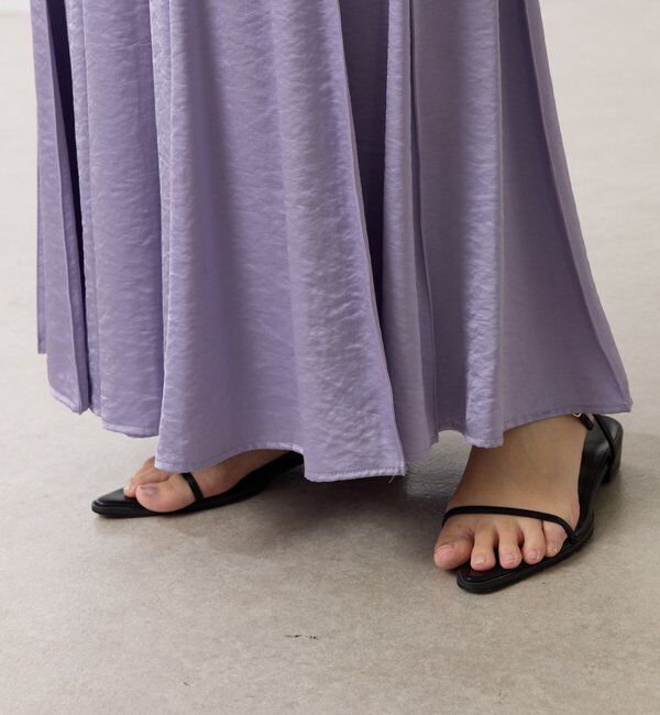  「シルキーサテンフレアスカート」|スカート|