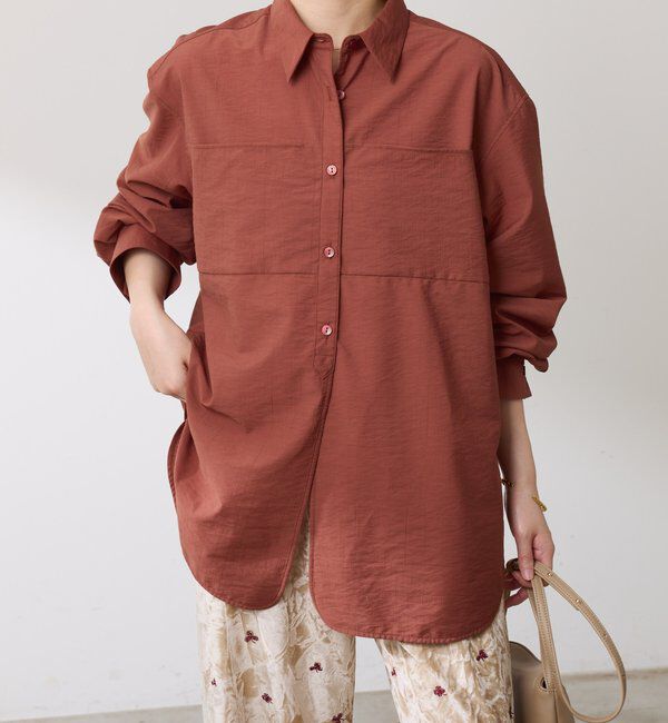  「チュニックシャツ」|シャツ・ブラウス|ブラウン