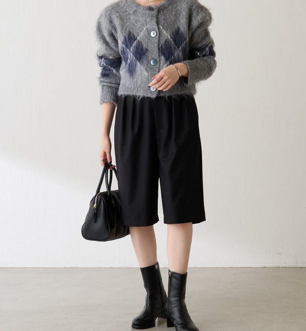  「	アーガイルシャギーカーディガン」|ニット・セーター|