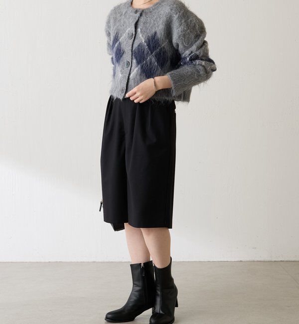  「	アーガイルシャギーカーディガン」|ニット・セーター|