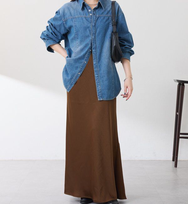  「【IDE監修大きめサイズ/WEB限定リバイバル】サテンマーメイドスカート」|スカート|