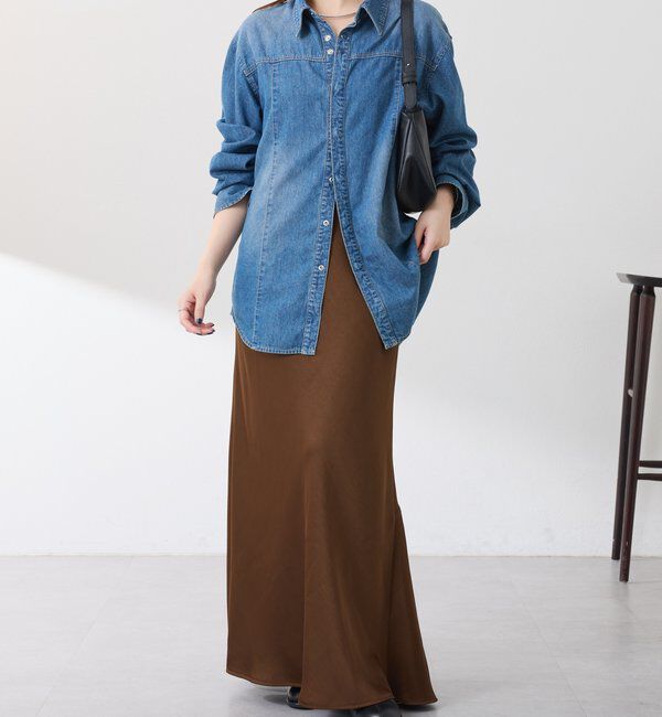  「【IDE監修大きめサイズ/WEB限定リバイバル】サテンマーメイドスカート」|スカート|