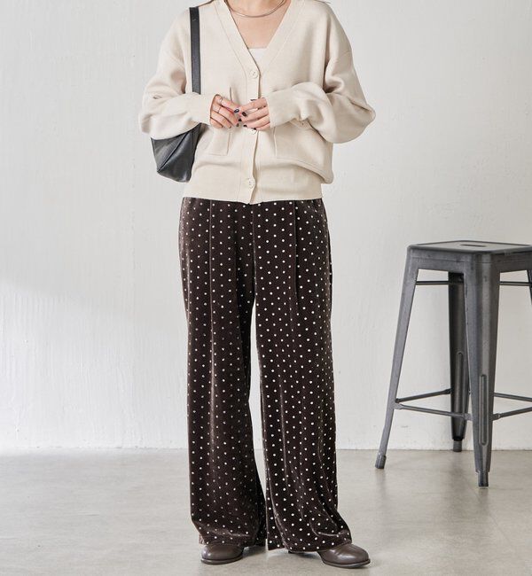  「【襟は取り外し可能】オープンカラーニットカーディガン」|ニット・セーター|