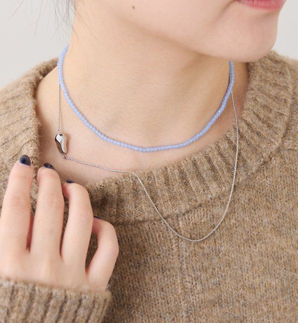  「【PAPILLONNER/パピヨネ】ビーズ2WAYネックレス」|リング|シルバー