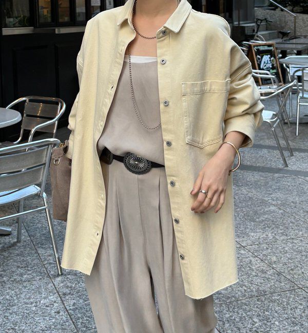  「【新色追加】ダメージデニムシャツ」|シャツ・ブラウス|