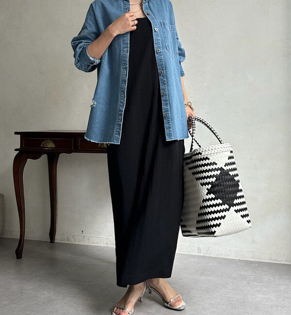  「【新色追加】ダメージデニムシャツ」|シャツ・ブラウス|