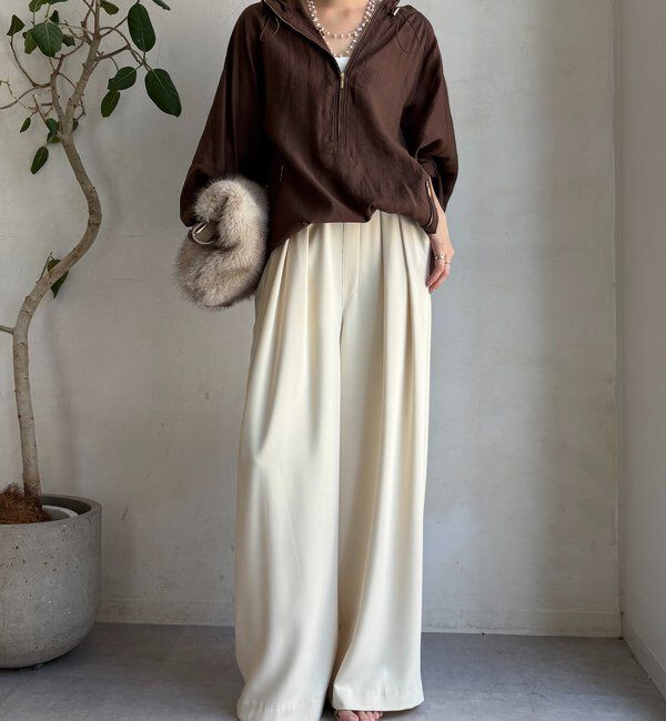  「【累計販売数3万枚突破/23色4サイズ展開！】タックワイドパンツ」|チノ|