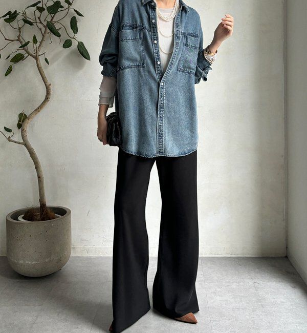  「【柔らかい着心地】袖シアーリブTEE」|Tシャツ・カットソー|