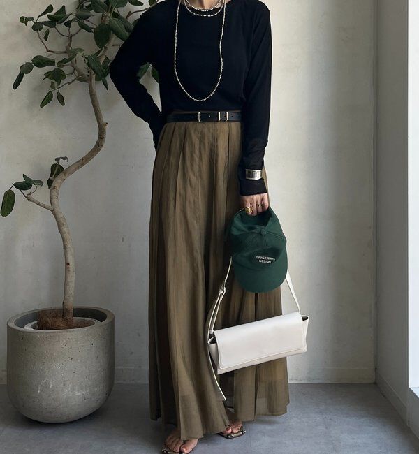  「【柔らかい着心地】袖シアーリブTEE」|Tシャツ・カットソー|