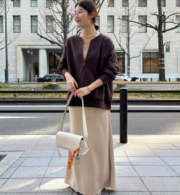  「【新色追加】【インフルエンサー OKOCHI企画】ハーフジップスウェット」|Tシャツ・カットソー|