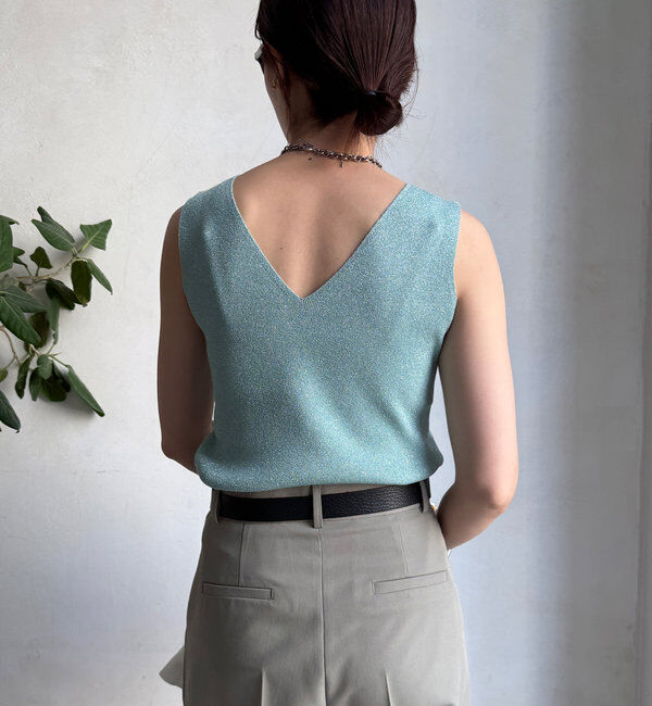  「前後2WAYラメニットタンク」|ニット・セーター|