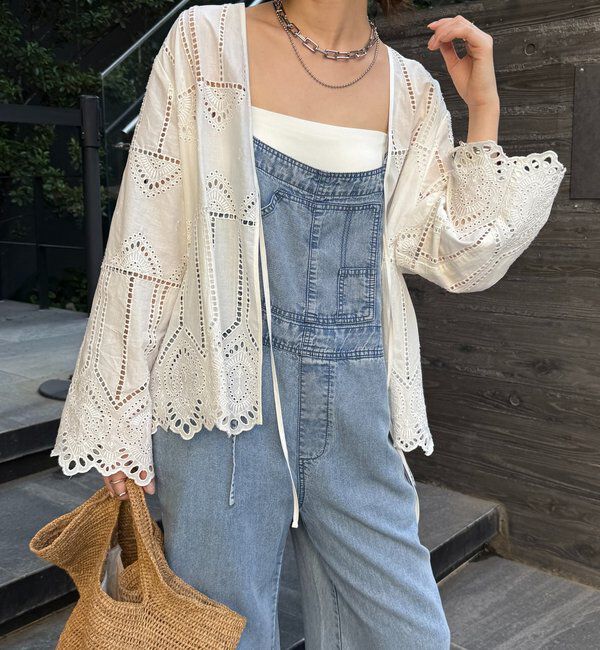  「【新色追加】リヨセルデニムオールインワン」|ワンピース|