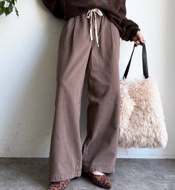  「【新色追加】デニムワイドイージーパンツ」|デニム|