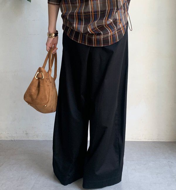  「ストレッチサテンバレルパンツ」|チノ|