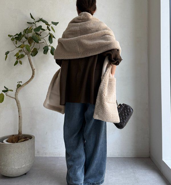  「ボアリバーシブルストール」|マフラー|