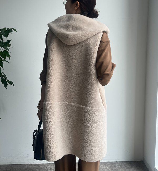  「ボア切替フーディージレ」|ベスト・ジレ|