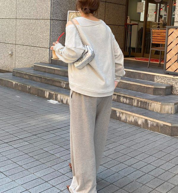  「【新色追加/インフルエンサーSAKURA企画】ラメスウェットタンクセット」|Tシャツ・カットソー|