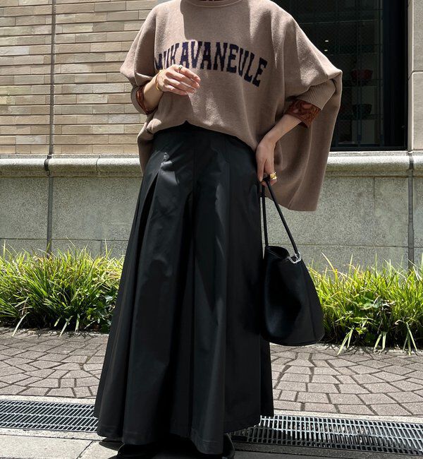  「インターシャロゴポンチョニット」|ニット・セーター|